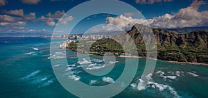 Aerial View Diamond Head and Waikiki