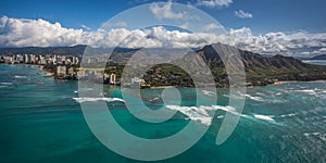 Aerial View Diamond Head and Waikiki