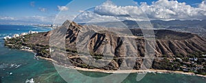 Aerial View Diamond Head and Waikiki Oahu photo