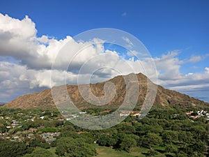 Aerial view of Diamondhead crater