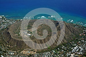 Aerial view of Diamondhead Crater