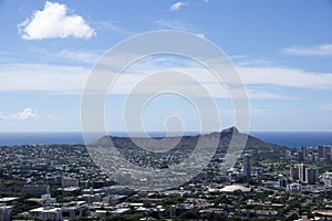 Aerial view of Diamondhead, Kapiolani Park, Waikiki, Ala Wai Can