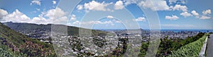 Aerial view of Diamondhead, Kapiolani Park, Waikiki, Ala Wai Canal and Kapahulu town