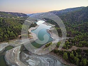 Aerial view of Diarizos river, Cyprus