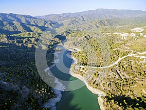 Aerial view of Diarizos river, Cyprus