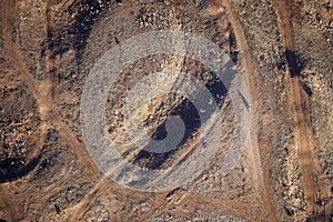 Aerial View Of Dirt Motorbike Racing Track In Regional Australia