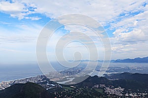 Aerial view of district Barra da Tijuca Rio de Janeiro
