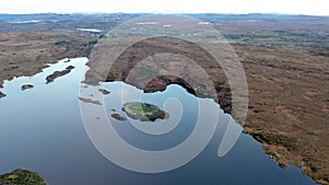 Aerial view of Doon Fort by Portnoo - County Donegal - Ireland.