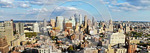 Aerial view of downtown Brooklyn with Traditional building in Brooklyn Heights. New York City. USA