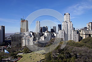 Aerial view of downtown Buenos Aires