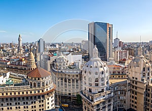 Aerial view of downtown Buenos AIres and Bencich Building Dome - Buenos Aires, Argentina photo