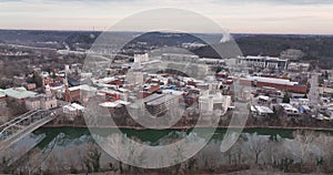 Aerial View Downtown City Center Frankfort Kentucky USA