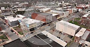 Aerial View Downtown City Center Madisonville Kentucky USA