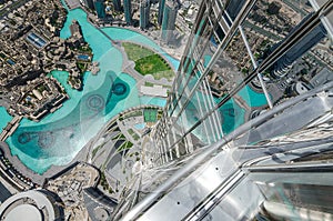 Aerial view of Downtown Dubai, UAE