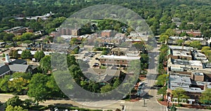 Aerial view of downtown Glencoe, Illinois