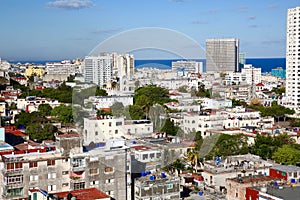 Aerial View of Downtown Havana, Cuba