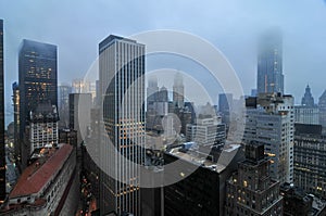 Aerial View of Downtown Manhattan