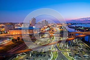 Aerial view of downtown Memphis