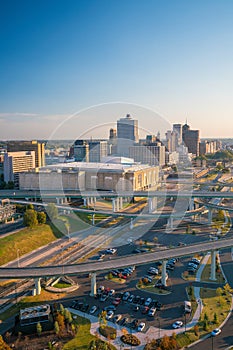 Aerial view of downtown Memphis