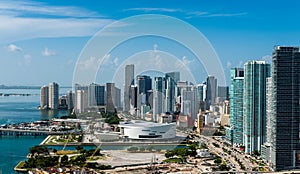 Aerial view of Downtown Miami photo