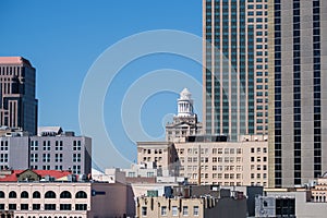 Aerial View of Downtown New Orleans Featuring Hibernia Tower Apartment Building