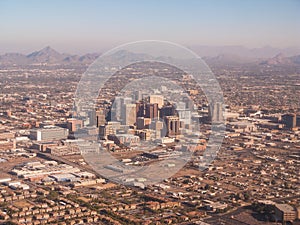 Aerial view of downtown Phoenix