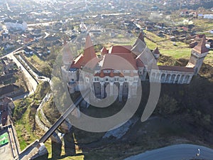 Aerial view of Dracula Castle