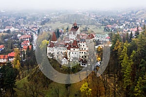 Aerial view of Dracula's Castle