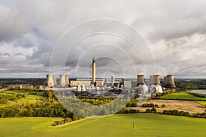 Aerial view of Drax Power Station