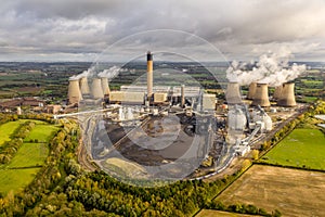 Aerial view of Drax Power Station photo