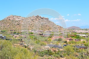 Aerial View of Dream Homes in Scottsdale, Arizona USA