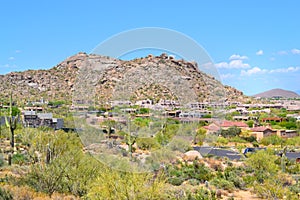 Aerial View of Dream Homes in Scottsdale, Arizona USA photo