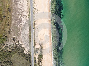 Aerial view of The Driver Beach near resort of Dyuni, Bulgaria