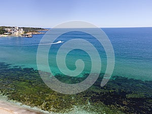 Aerial view of The Driving Beach near resort of Dyuni, Bulgaria