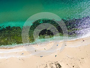 Aerial view of The Driving Beach near resort of Dyuni, Bulgaria