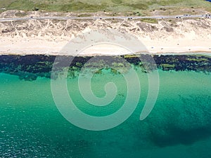 Aerial view of The Driving Beach near resort of Dyuni, Bulgaria