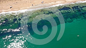 Aerial view of The Driving Beach near resort of Dyuni, Bulgaria