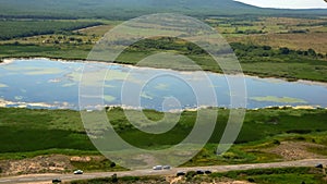 Aerial view of The Driving Beach near resort of Dyuni, Bulgaria