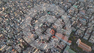 Aerial view from drone of Ho chi Minh city