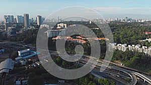 Aerial view from Drone Malaysia in early morning.