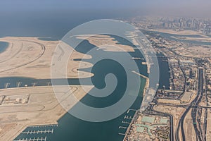 Aerial view of Dubai Islands, United Arab Emirate