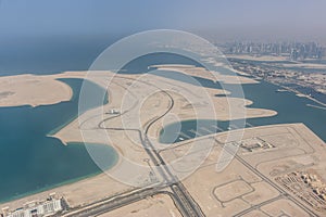 Aerial view of Dubai Islands, United Arab Emirate