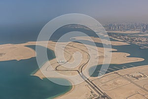 Aerial view of Dubai Islands, United Arab Emirate