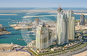 Aerial View of Dubai Marina Under Construction