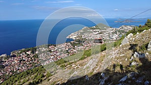 aerial view on Dubrovnik city