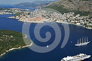 Aerial view of Dubrovnik, Croatia