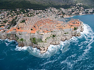 Aerial view of Dubrovnik, Croatia.