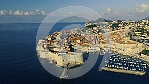 Aerial View of Dubrovnik Old Town at Sunrise, UNESCO Site, Croatia. part10