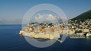 Aerial View of Dubrovnik Old Town at Sunrise, UNESCO Site, Croatia. part2