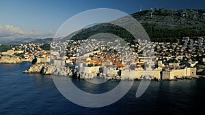 Aerial View of Dubrovnik Old Town at Sunrise, UNESCO Site, Croatia. part5